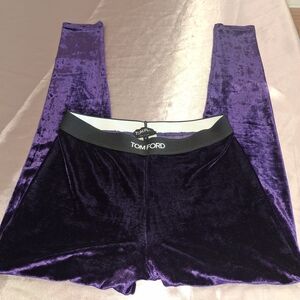 Tom Ford / Royal Grape/ Velvet Signature Leggings- W Sz Medium
